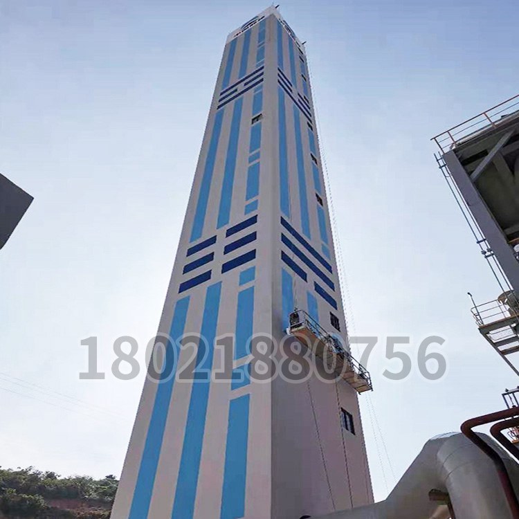 方煙囪（cōng）外壁條紋裝飾繪製（zhì）